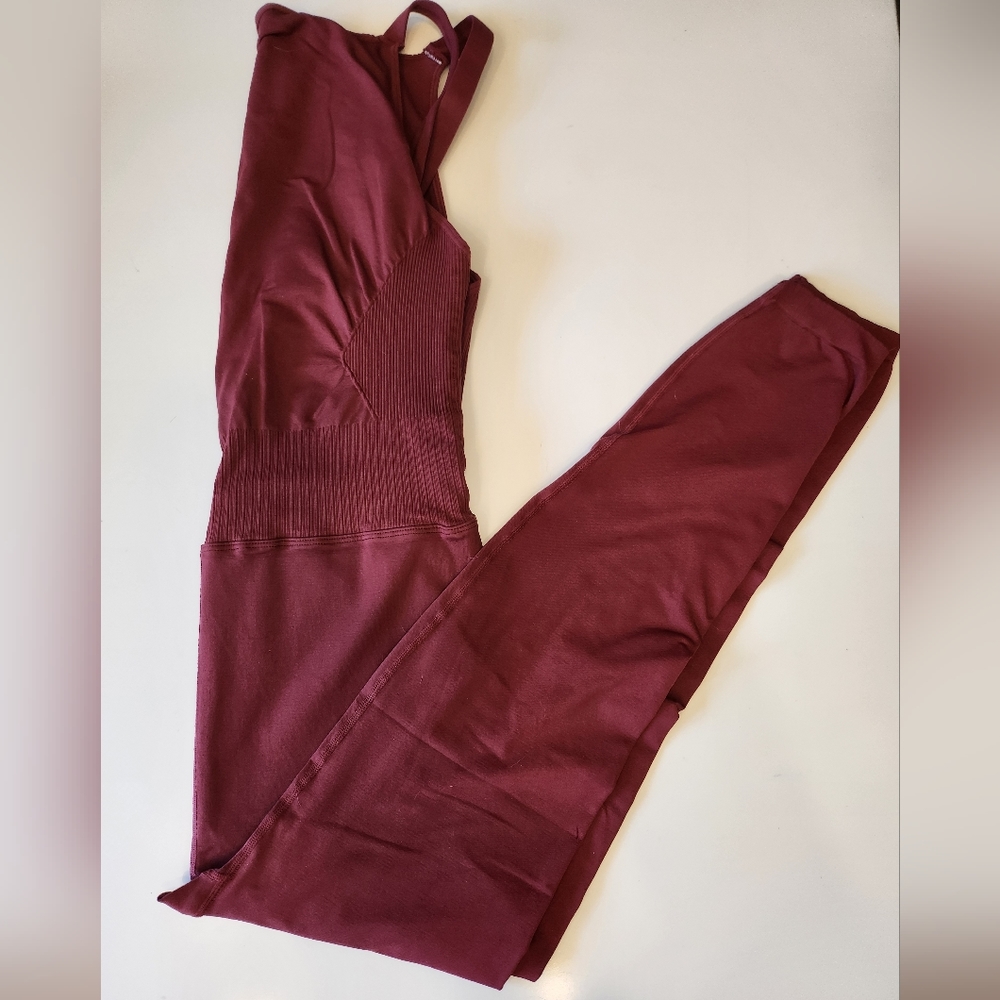 Free People Movement Good Karama High Neck Onesie - Wine  (XL)